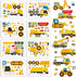Ozepao 24 Sheets Construction Truck Stickers for Kids, Make Your Own Construction Vehicles,