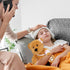 10 inches Hopearl Adorable Bear Toy Gift with Broken Arm, Soft Stuffed Animal, Comforting Companion, Brown