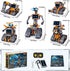 18 Sets, 5-in-1 Programmable 8-14 HOGOKIDS Robot Toys with LED Eyes & Expression Building App & Remote Control