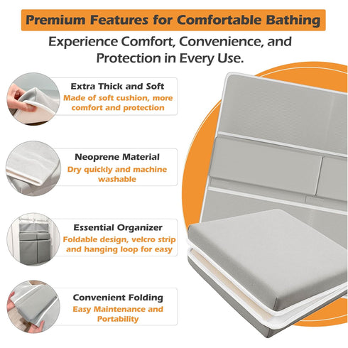 Elbow Set, (22 Inch 13 Inch) 4 Premium Bath Kneeler, Baby Bath Kneeler and Rest Pad Kneeling Pad for Bathing Baby, Knee