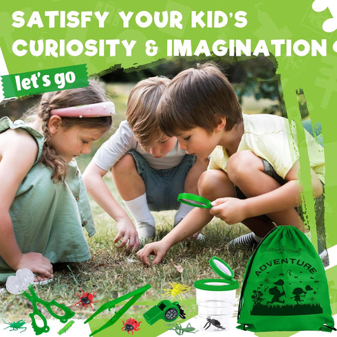 16 3-12 GINMIC Kids Explorer Kit & Bug Catching Kit, Pcs Outdoor Exploration Safari Kit for Kids Camping