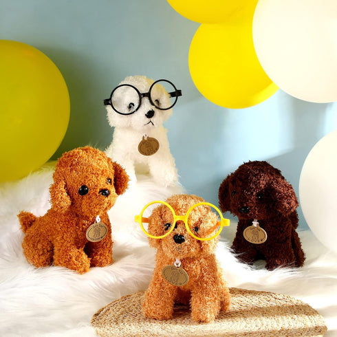 4 Pcs Cute Dog Stuffed Animal Toy, 7 Inch Plush Puppy Stuffed Animal for Boys and Girls, Party Decorations, Birthday