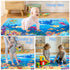 Lucakuins 50" 50" Baby Play Mat, X Playpen Mat Premium Foam Baby Floor Play Mats, Foldable Thick One-Piece Crawling