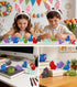 24 Pack Prefilled Easter Eggs with Dinosaur Pop Keychain Toys for Egg Hunt Easter Party Favors for Kids Boys Girls