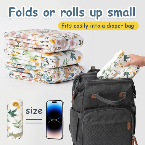31.5" 21.5" Baby Diaper Changing Pad x Extra Large Waterproof Absorbent Portable Changing Mat, Reusable Changing Pad