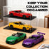 Hlimior 3 1: 24 PCS Acrylic Model Car Display Case Scale Clear Display Boxes with Plastic Base Diecast Model Car