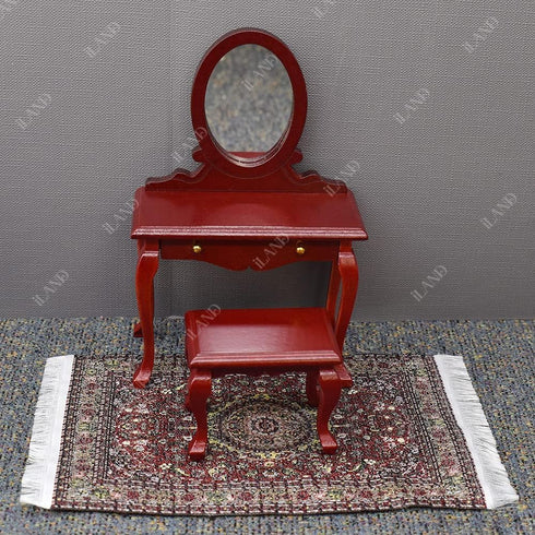 1/12 3 12 6 3.8 (2pcs iLAND Miniature Dollhouse Accessories Victorian of Carpet for Dollhouse Furniture on Scale
