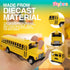 Pullback Diecast School Buses - 2 Pack Yellow Metal Toys with Write-On Surfaces - Perfect Gifts for Kids
