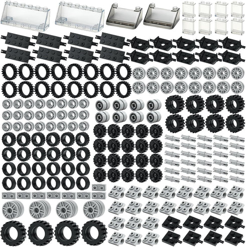 MALEKO Wheels and Axles Sets, 224pcs Car Parts and Pieces Tires Accessories