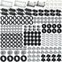MALEKO Wheels and Axles Sets, 224pcs Car Parts and Pieces Tires Accessories