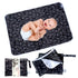 Flockthree Waterproof Baby Diaper Changing Pad with Storage Bag, Washable Wipeable Reusable Travel Mat, Cats