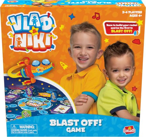 Goliath Vlad & Niki Blast Off! Game - Race to Build Your Rocket with Vlad & Niki for 2-4 Players