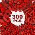 300 Pcs Classic Building Bricks - Red Bulk Bricks Compatible with Lego for Creative Building Block Toys