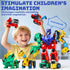 36, 6-in-1 4 5 7 8, BLF FUN Magnetic Transforming Dinosaur Car Toy for Kids Ages Transforme Dino Robot Truck, Birthday