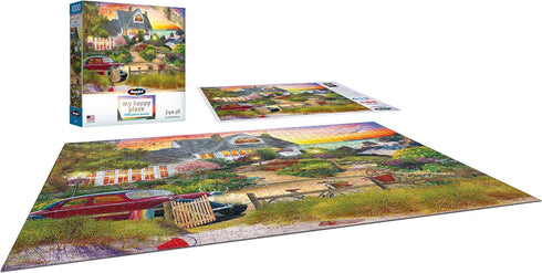 RoseArt - My Happy Place - Seaside Hill - 1000 Piece Jigsaw Puzzle for Adults