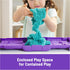 Kinetic Sand Castle Case with 1lb Teal Play Sand, Sensory Toys for Kids Ages 3 and Up, Multipurpose Storage Container