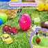 PREXTEX 12-Pack Stuffed Easter Eggs with Mini Pull-Back Toy Car - Easter Basket Stuffers for Kids