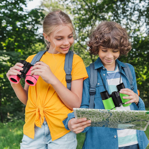 12 Pcs Binoculars for Kids - Shock Proof Educational Learning Binoculars for Age 3-12 Years, Outdoor Activities