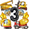 DUNSEO Construction Truck Balloons for Boys 3rd Birthday Party Supplies - Tractor Themed