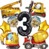 DUNSEO Construction Truck Balloons for Boys 3rd Birthday Party Supplies - Tractor Themed