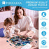 (L-13.4 13.3in -290 Wooden Puzzles for Adults, Embossed Sea Turtle Puzzle for Adults, Unique Shaped Wooden Jigsaw