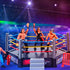 Skylety 32 Pcs Wrestling Toys with 12 Mini Wrestlers Action Figures and 20 Realistic Accessories Playset