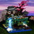 Set 14+ (3320 NEWABWN Cherry Blossom Tree Building with Lighting, Architecture of Peach Blossom Micro Building Blocks