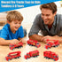 6 Pack 3-5, Playset 3-9 QUANA Diecast Fire Truck Goodie Bag Stuffers, Mini Firetruck Toys for Toddlers City Fire Trucks
