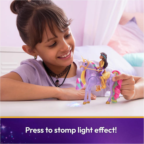 Unicorn Academy Sophia & Light Magic Wildstar with Rainbow Light-up Effects, Dolls & Riding Accessories for Girls Ages