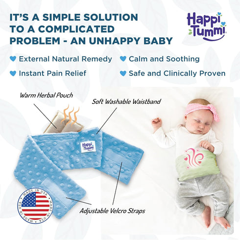 Tummi 1 Count Happi Colic & Gas Relief for Babies & Infants, Soft Washable Waistband, Maw Maw