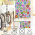 visesunny 2Pcs Colored Little Flower Wet Bag with Zippered Pockets Washable Reusable Roomy