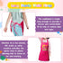 2Pcs Set, R HORSE Kid Apron and Chef Hat Adjustable Children Pink Kitchen Toddler Apron for Girl Who Loves Slime, Dress