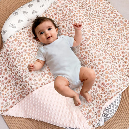 CoolaPeach 2 Pack Backing,39x29.5 Inches,Printed Minky Baby Blankets,Super Soft Receiving Blankets with Muslin Cotton