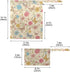 Burbuja 2 Pack, 2 Floral Butterfly Wet Dry Bags for Baby Cloth Diaper Waterproof Reusable Wet Bag with Zippered Pockets