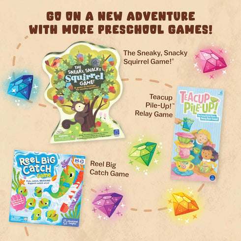 Educational Insights Ruby's Gem Quest Scissor Skills Game - Preschool Board Games, Sorting Toys for Ages 3+