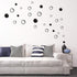90 Large Soap Bubbles Wall Decals, Vinyl Stickers for Bathroom, Bedroom, Nursery Decor (Black)