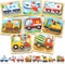 Benresive 8 Pack Wooden Toddler Puzzles - Montessori Toys for 1, 2, 3 Year Old Boys - Birthday Gifts, Learning