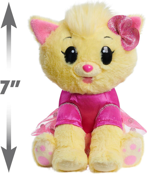 EK World Kate's 7-inch Cat Rosie Plush Stuffed Animal - Unicorn - Soft Fabric - Rainbow Skirt