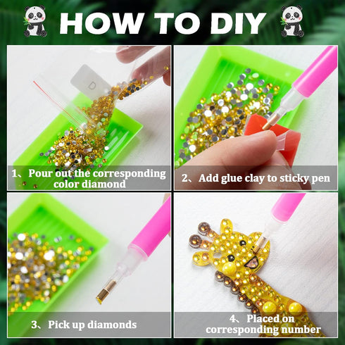 Labeol Arts and Crafts for Kids Ages 8-12, Create Your Own GEM Keychains, 5D Diamond Art Kits