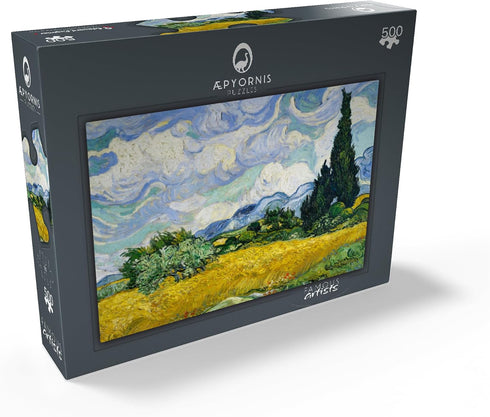 MyPuzzle Wheat Field with Cypresses 1889 by Vincent Van Gogh - Premium 500 Piece Jigsaw Puzzle for Adults