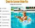 Inflatable Pool Float with Water Gun, Floaties for Kids Ages 8-12, Beach Inner Tubes for Summer Fun Pool Party