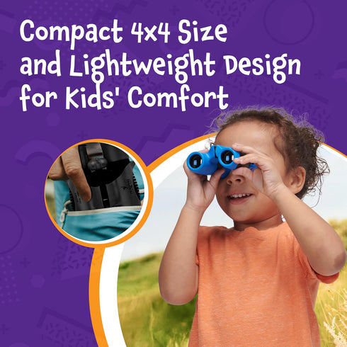 THINKPEAK Toys 3-12 Think Peak Red Binoculars Science Toy for Kids Ages Years - Real Compact Outdoor Adventure & STEM