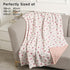 40x50 Inches, david's kids Muslin Minky Baby Blanket for Girls with Muslin Cotton Front and Dotted Fleece Backing