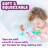 6 Pack Set Tub Works Marine Mold Free Bath Toys, | Sealed, No Hole Bath Toys Design Keeps Moisture Out | Soft