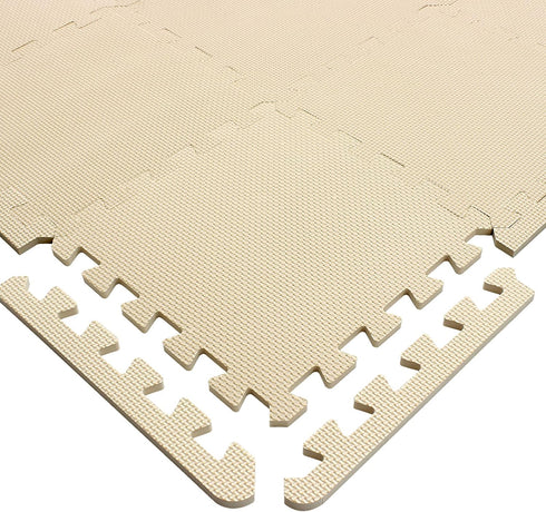18 YOC-Jb18S18 Yostrong Tiles Interlocking Puzzle Foam Baby Play Mat with Straight Edges for Playing - EVA Babies