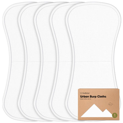 Organic Burp Cloths Baby Boy & Girl - 5-Pack Super Absorbent Cotton