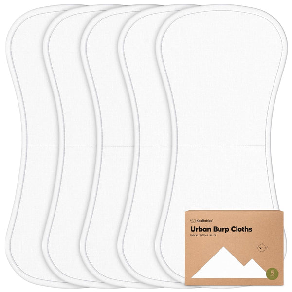 Organic Burp Cloths Baby Boy & Girl - 5-Pack Super Absorbent Cotton