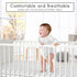 Sweet Jojo Designs Fitted Baby Crib Sheets (Grey and White Striped) for Boys or Girls, Infant Nursery, Toddler Room