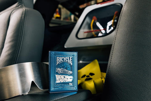 Bicycle Back To The Future Playing Cards - 1 Pack, Premium, Foil, Metallic, Blue