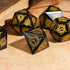 UDIXI Stone D&D Dice Set 7PCS Obsidian Dice with Gift Case for Dungeons and Dragons MTG